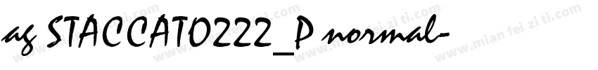 ag STACCATO222_P normal字体转换